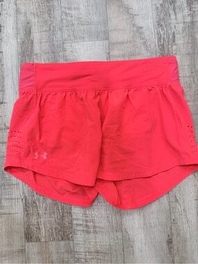 Under Armour Women's Neon Orange Athletic Shorts